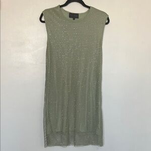 Sunday in Brooklyn Mint Green Sparkle Sleeveless Dress